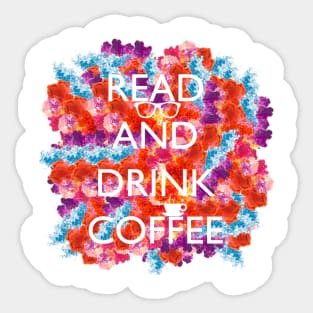 Read and drink coffee Sticker